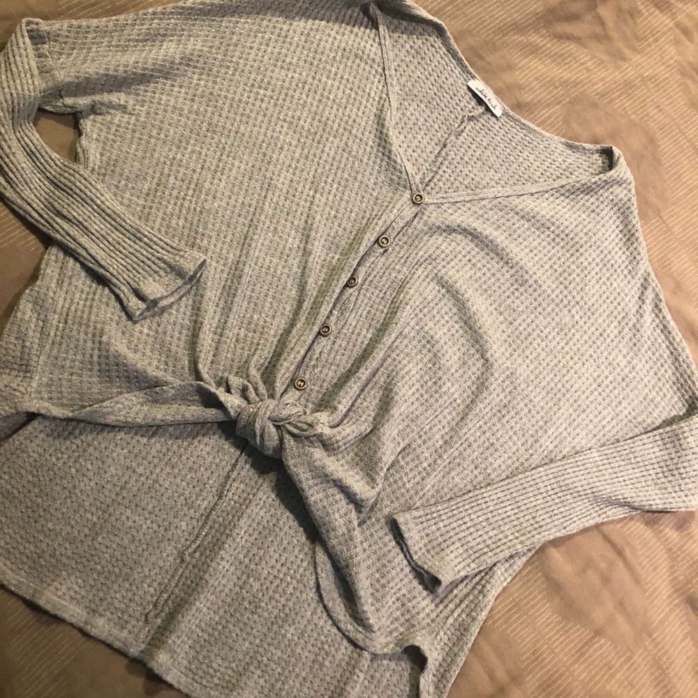 Gray Waffle Knit Thermal